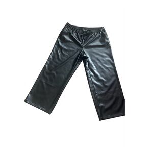 GAP WOMEN’S FAUX LEATHER WIDE LEG PANTS SIZE XXL
